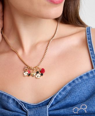 Disney | Macy's Mickey Mouse & Minnie Mouse NYC Cluster Charm Necklace, Macy's Exclusive
