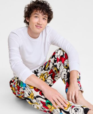 Adult Mickey Mouse & Friends Plush Pajama Pants, Macy's Exclusive