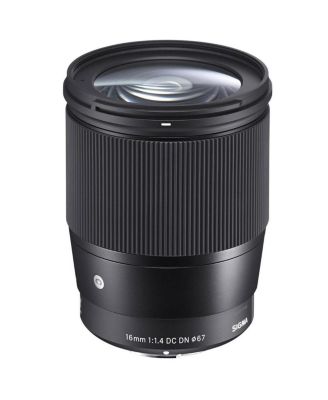 16mm f/1.4 DC DN Contemporary Lens for Canon EF-M, Black, Bundle with ProOptic 67mm Filter Kit, Flex Lens Shade, Cleaning Kit, Cap Tether, Lens