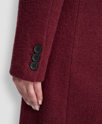 Women's Maxi Boucle Notch Collar Coat