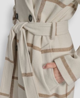 Petite Belted Notch Collar Coat