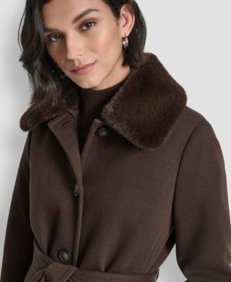Women's Single-Breasted Pillow Collar Coat