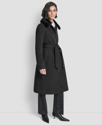 Women's Single-Breasted Pillow Collar Coat