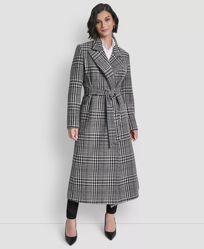 Women's Notch Collar Belted Wrap Coat