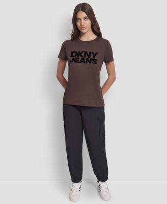 Women's Flocked Logo Crewneck T-Shirt