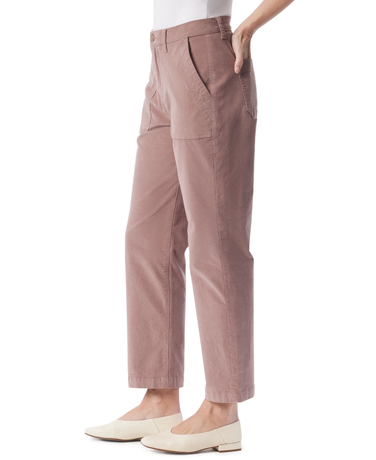 Gloria Vanderbilt Women's Cord Utility Straight Pants In Pink