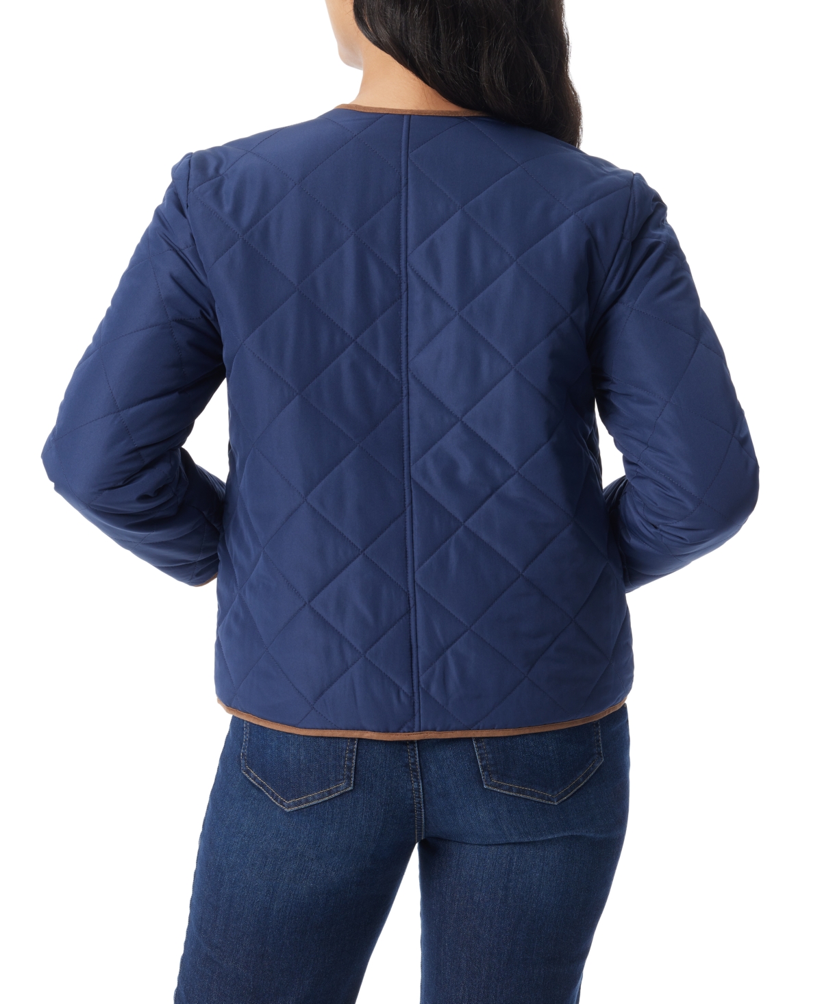 Gloria Vanderbilt Women's Quilted Reversible Jacket In Blue
