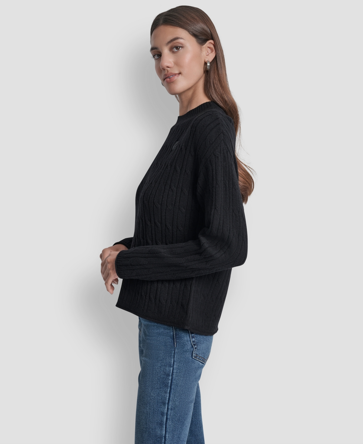 Dkny Jeans Women's Crewneck Sweater In Black