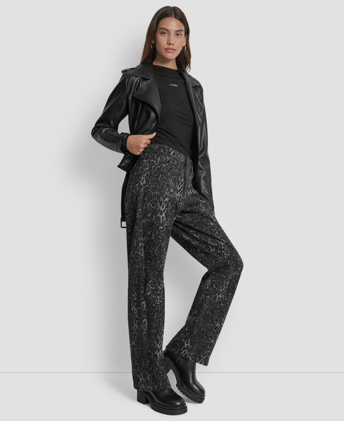 Dkny Jeans Women's Embellished Pull-on Top In Black