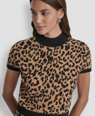 Women's Animal Print Cropped Top
