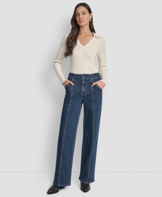 Women's High Rise Wide Leg Cargo Jeans