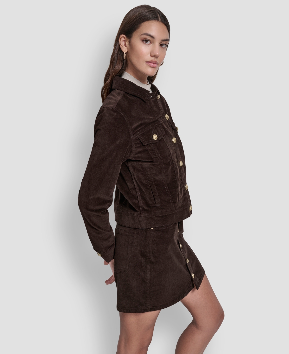 Dkny Jeans Women's Trucker Jacket In Brown