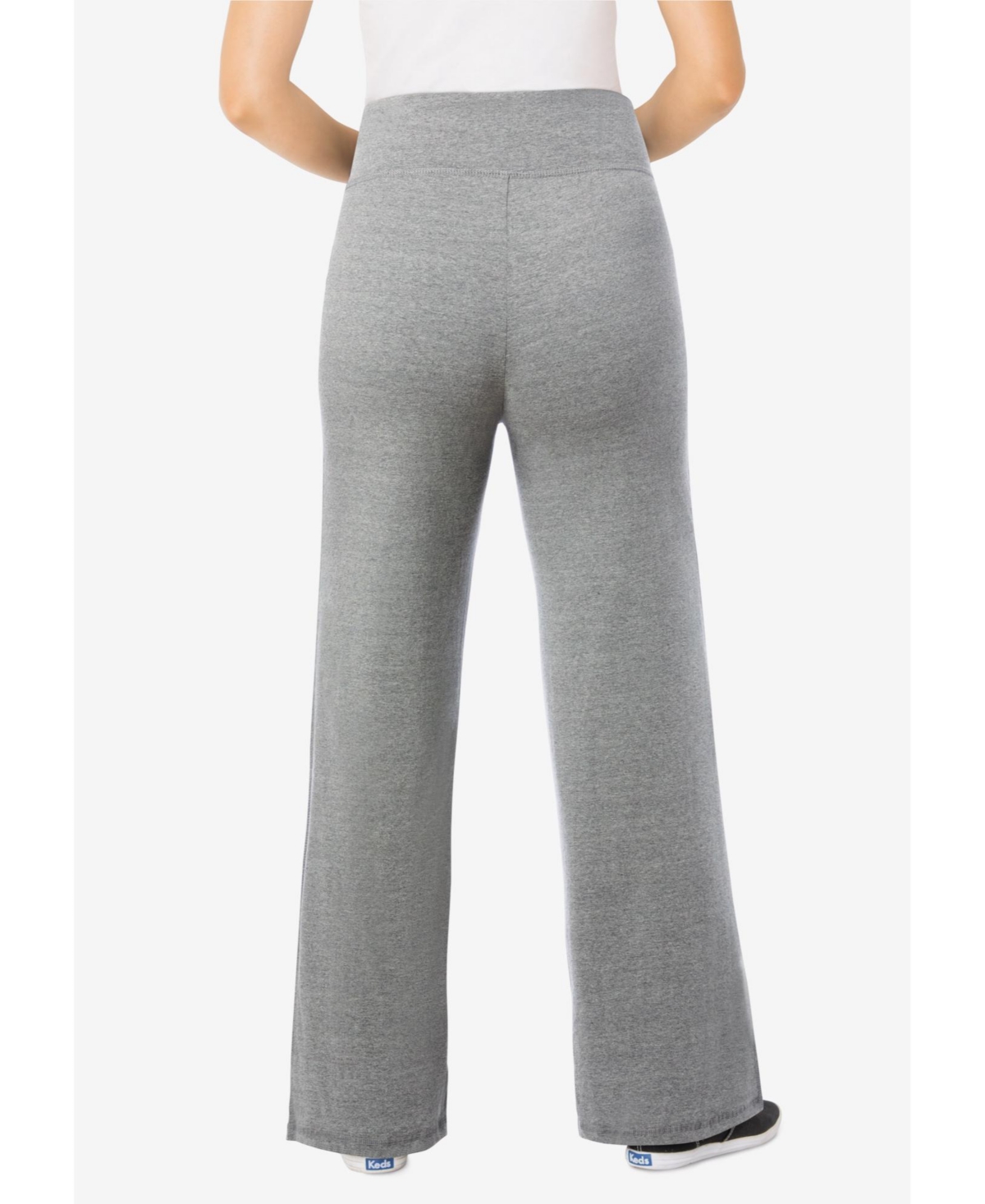 Woman Within Women's Stretch Cotton Wide-Leg Legging