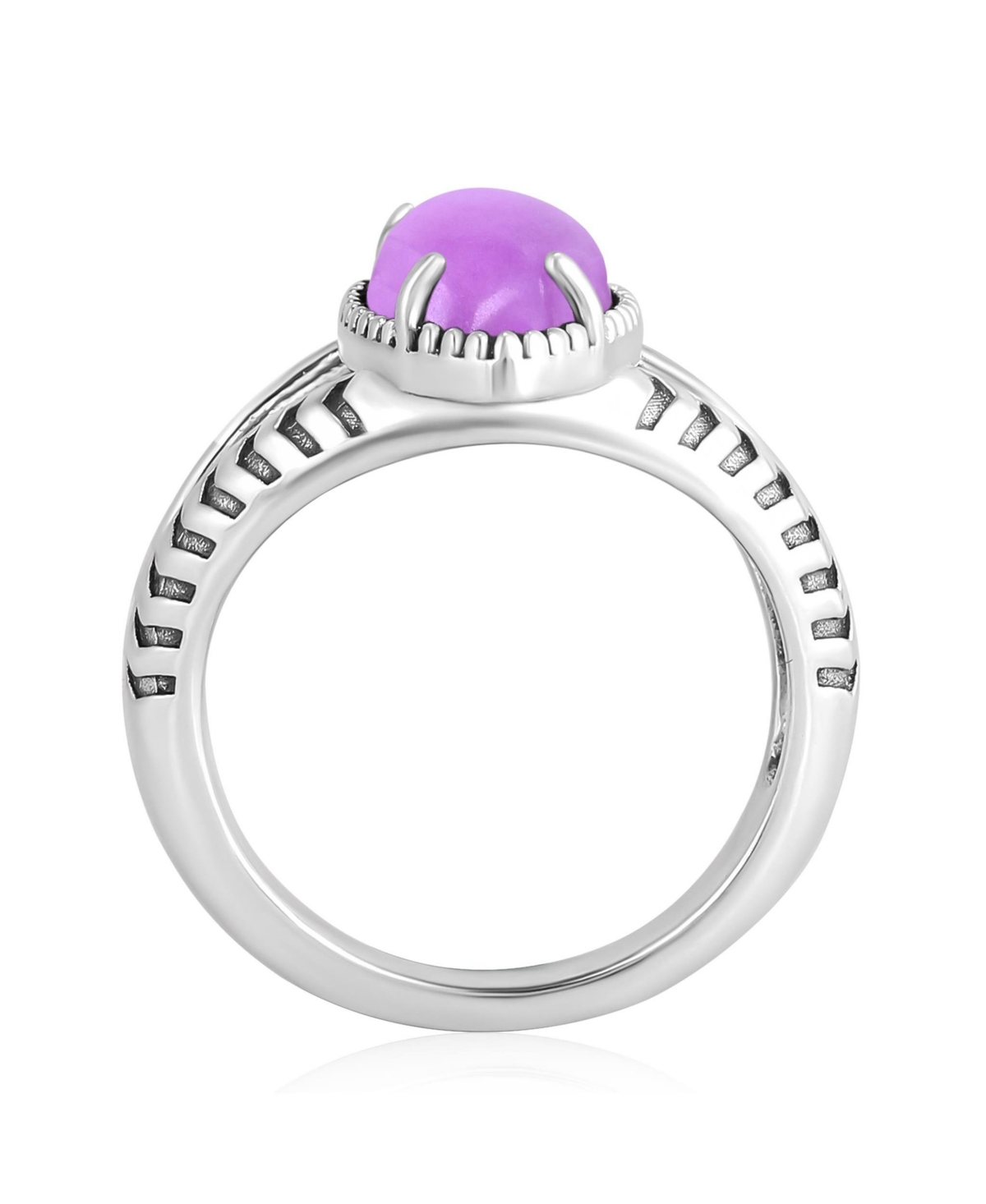 American West Jewelry Sterling Silver Phosphosiderite Marquise Split Shank Ring