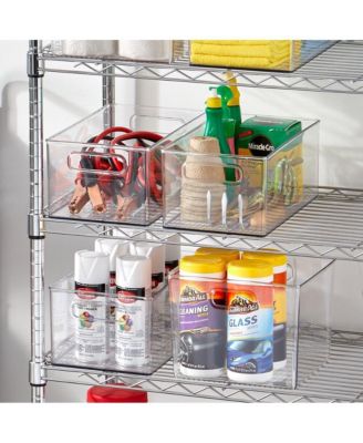 Plastic Storage Bin with Handles - Clear - Made in USA