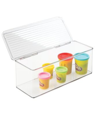 Stackable Hinged-Lid Storage Box - Clear