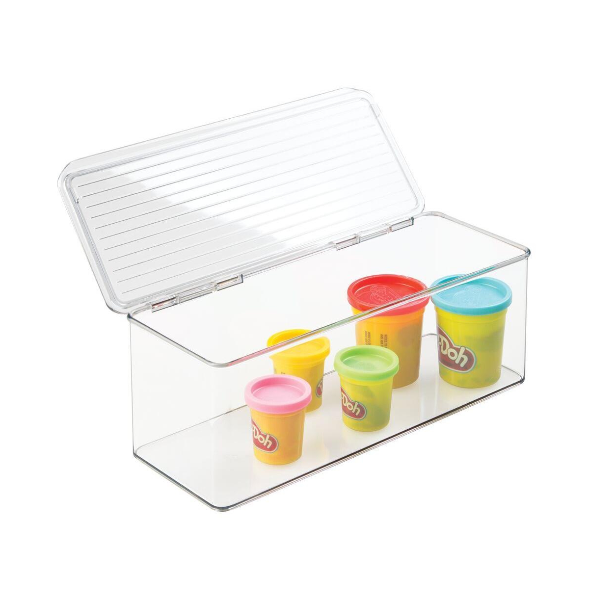 iDesign Stackable Hinged-Lid Storage Box - Clear
