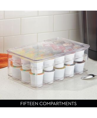 Stackable Coffee Pod Holder for K-Cup Pods - 29 K-Cup Capacity - Set of 2 - Clear