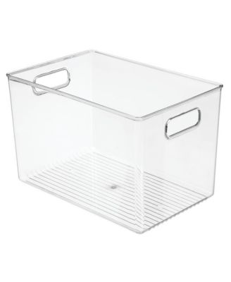 Plastic Storage Bin with Handles - Clear - Made in USA