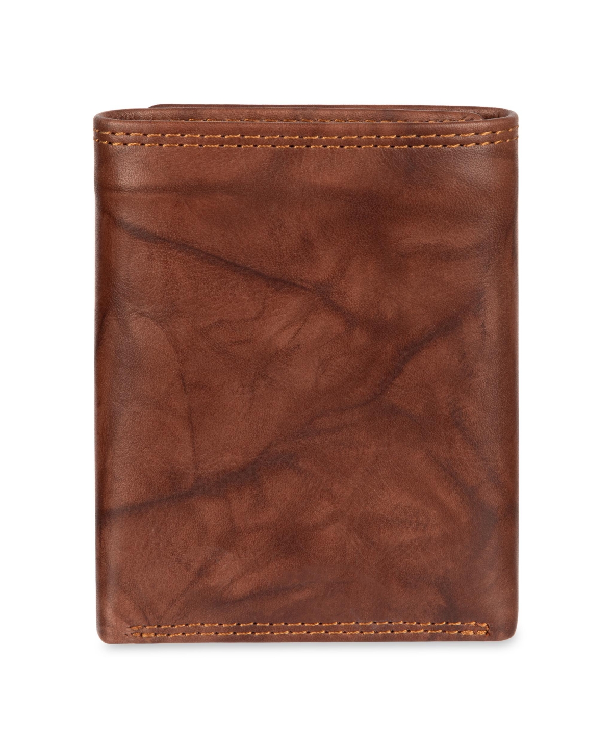 Tommy Hilfiger Men's Ribbon Striped Trifold Wallet In Brown