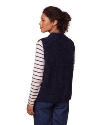 Women's Donegal Ribbed Crew Neck Waistcoat