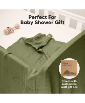 4pk Muslin Swaddle Blankets for Baby Boys, Girls - Baby Blankets, Swaddles for Newborns