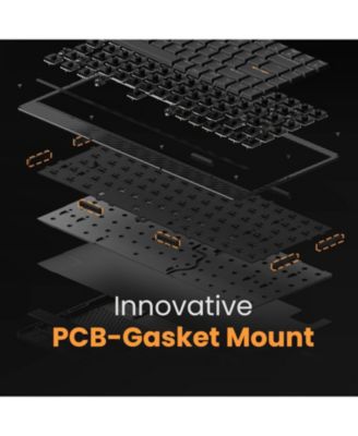 Edge Low Profile Mechanical Keyboard & Block Mouse Combo, 75% Wireless & Wired Keyboard