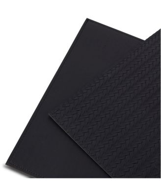 Hudson Reversible Premium Faux Leather 12" x 18" Rectangular Placemats Set of 4