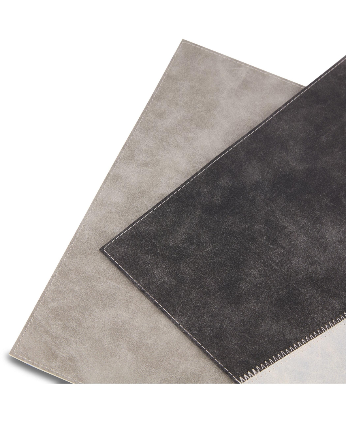 Dainty Home Milano Reversible Premium Faux Leather 12" x 18" Rectangular Placemats Set of 4