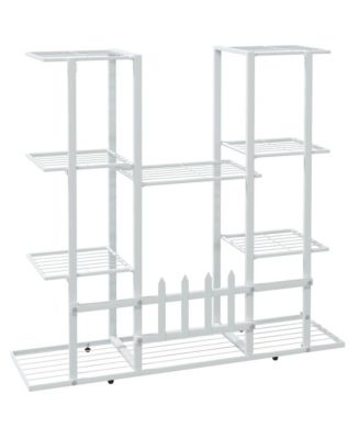 Flower Stand White Powder-coated iron Tall Decorative Inlays