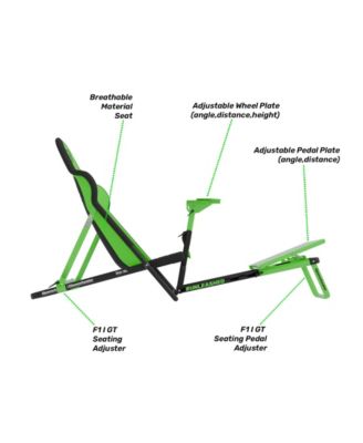GTA Compact V2 Foldable Racing Cockpit | F1 Team Kick Sauber Edition | Adjustable Seat & Pedals | Direct Drive Support | Fits Logitech, Thrustmaster, Fanatec, Moza