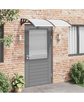 Door Canopy Black Polycarbonate sheets 59.1 x 29.5 in Durable