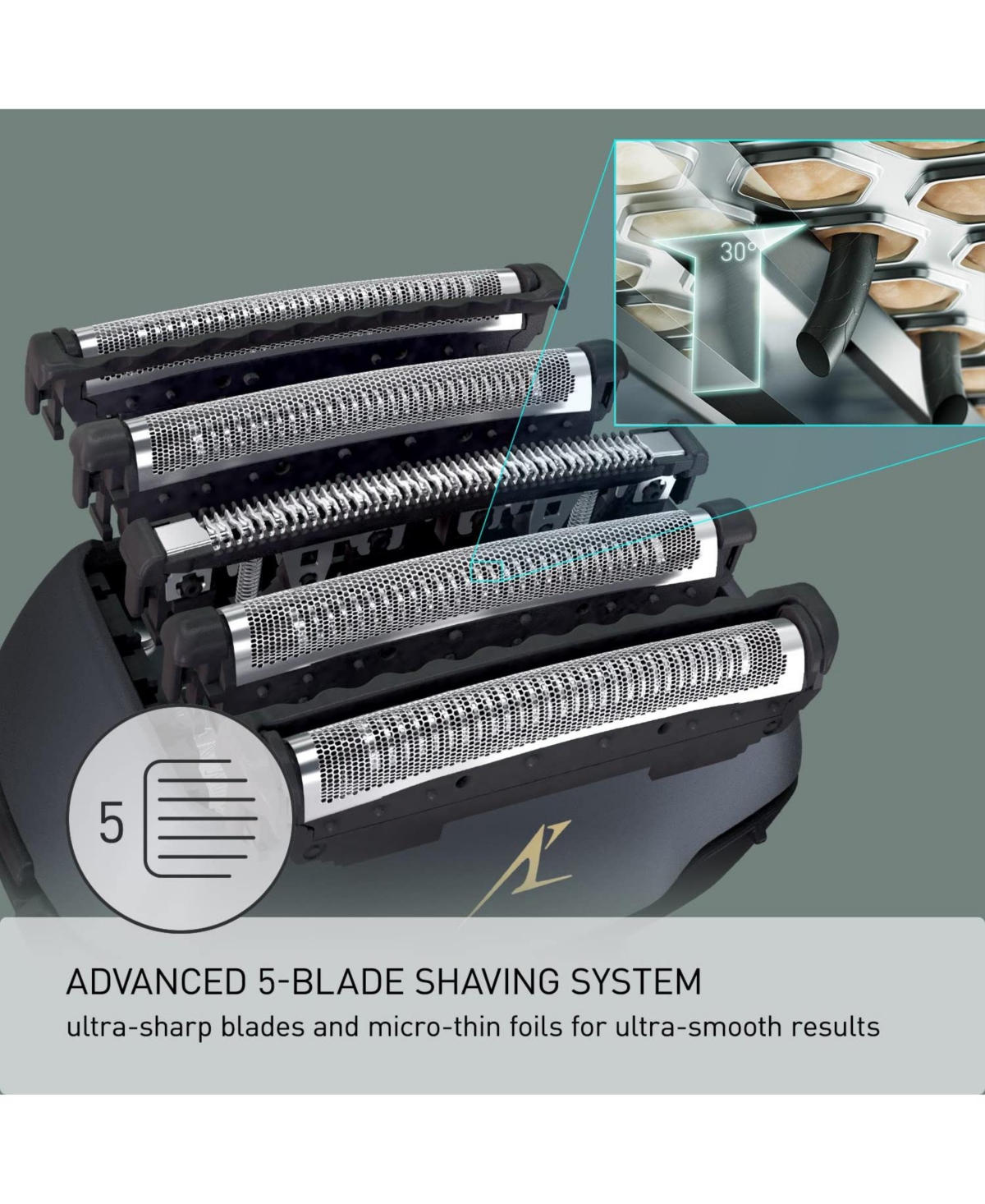 Panasonic ARC5 Men s Electric Razor, 5-Blade, Wet/Dry, Pop-up Trimmer, Pivoting Head