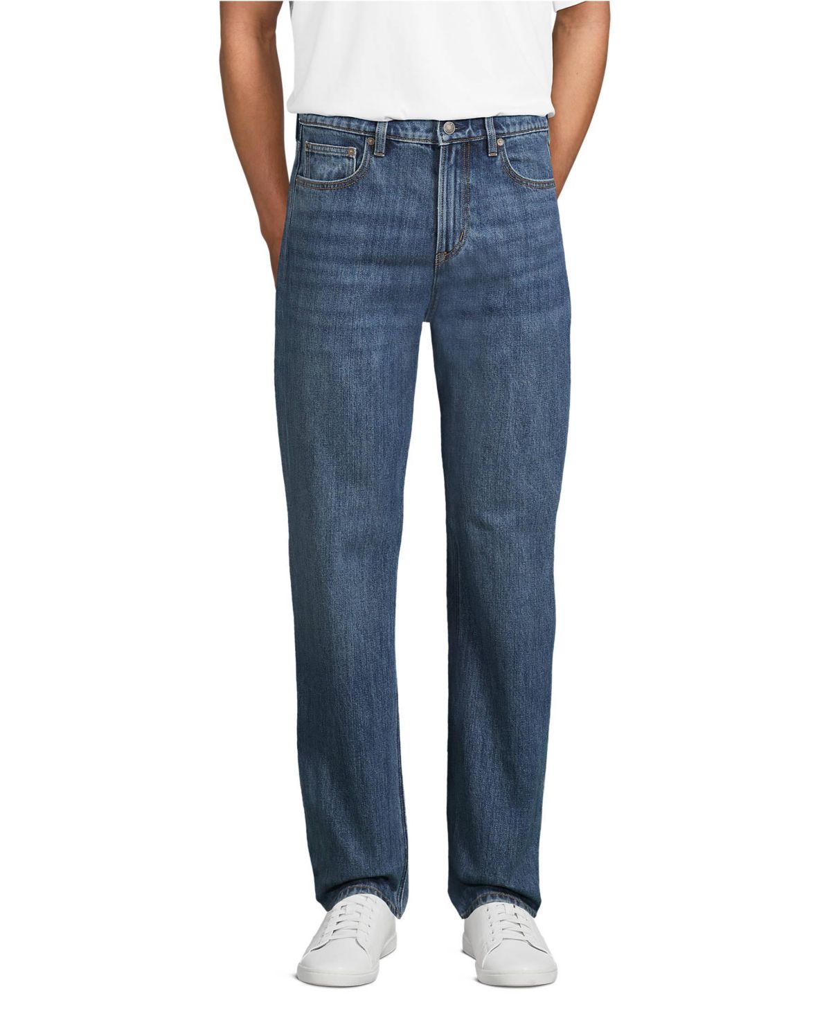 Мужские джинсы классического покроя с жесткой комфортной талией