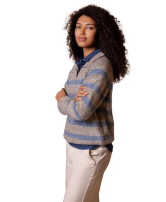 Women's Donegal Striped Polo Sweater