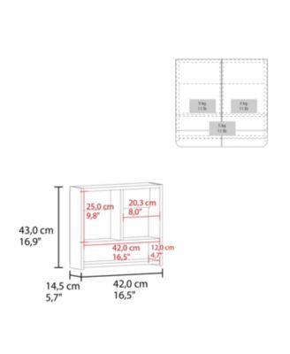Patience Medicine Cabinet, two swing doors, three spacious shelves, modern and minimalist design, White