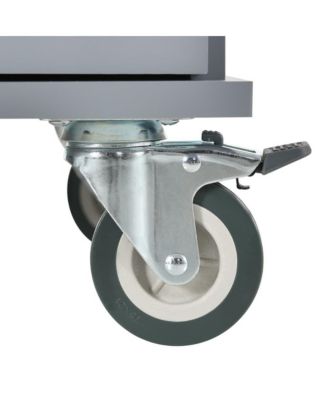 52.7" Rolling Kitchen Island with Drop Leaf, Solid Wood Top, Storage Cabinet & Drawers, Mobile Kitchen Cart