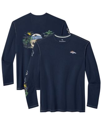 Tommy Bahama - Men's Navy Denver Broncos Oasis Endzone Lux Long Sleeve T-Shirt