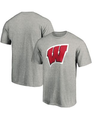 Fanatics - Men's Gray Wisconsin Badgers Primary Logo T-Shirt