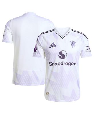 adidas - Men's White Manchester United 2025/26 Away Authentic Jersey