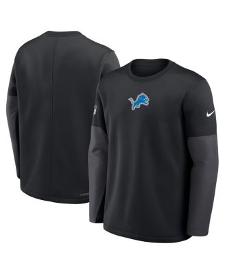 Men's Black Detroit Lions Sideline Scripted to Win Performance Long Sleeve T-Shirt
