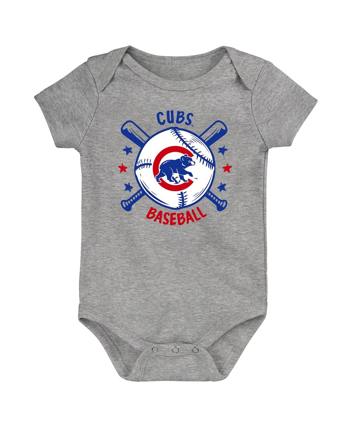 Outerstuff Baby Boys And Girls Blue Philadelphia Phillies Batter Up Bodysuit, Set Of 3 In Blue