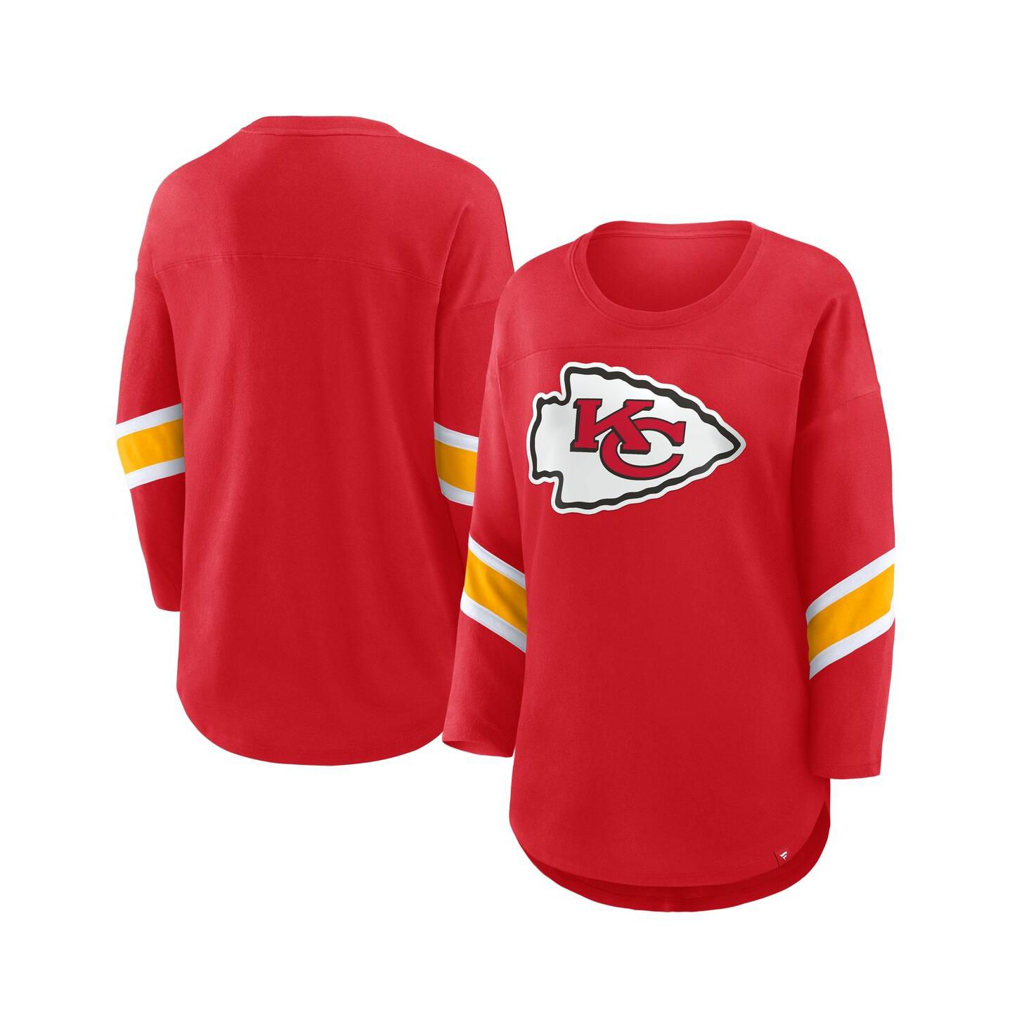 Женская футболка Fanatics Red Kansas City Chiefs Redzone 3/4-Sleeve — фото 1