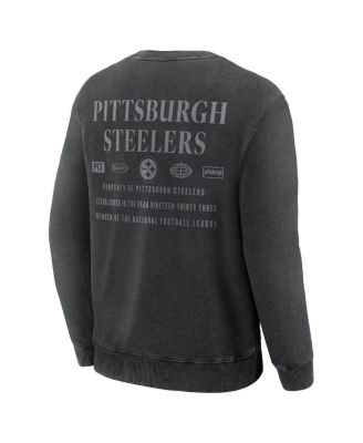Men's Black Pittsburgh Steelers Deep Route Pullover Sweatshirt