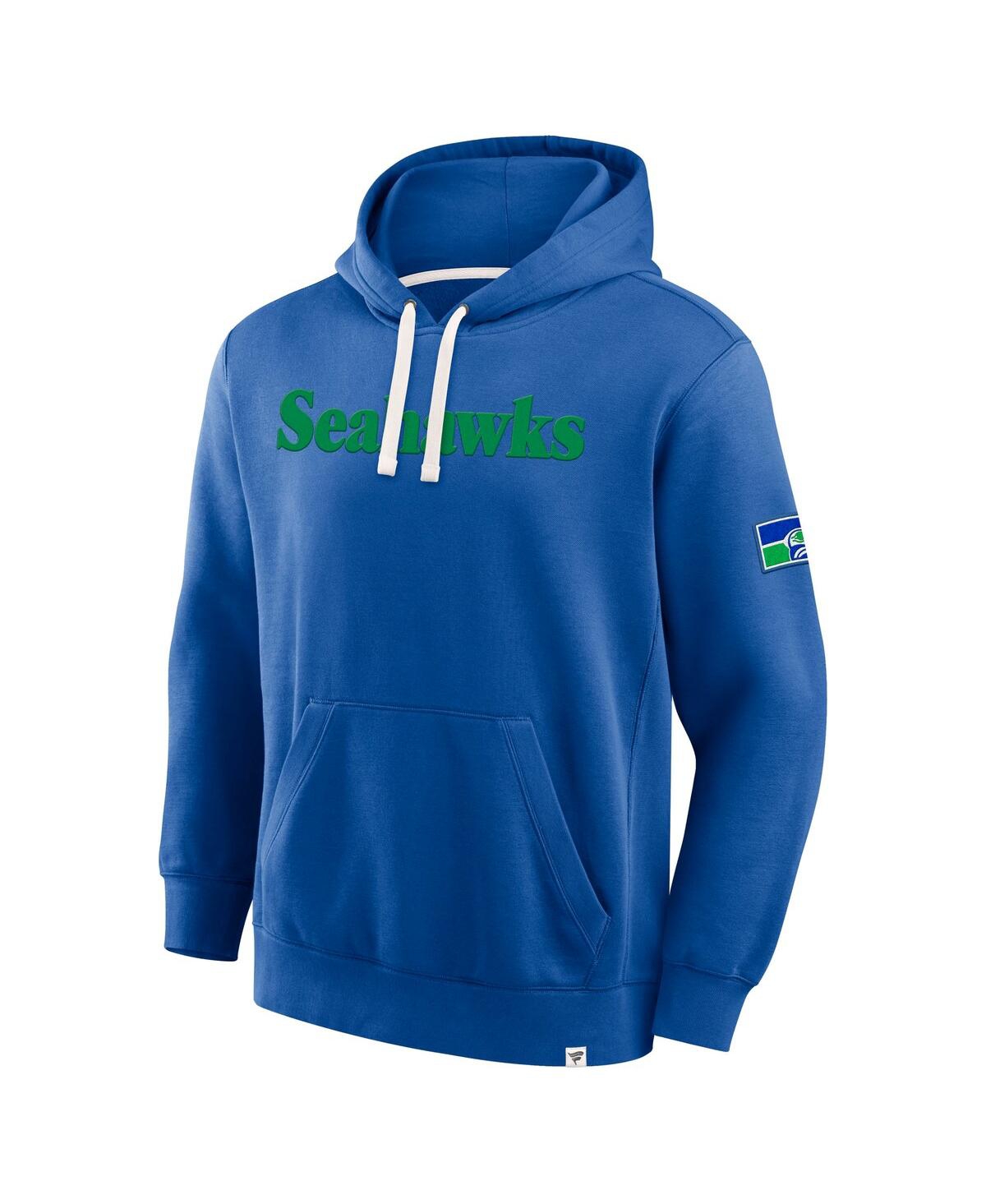 Fanatics Men's Royal Seattle Seahawks New Horizons Heritage Pullover Hoodie In Blue