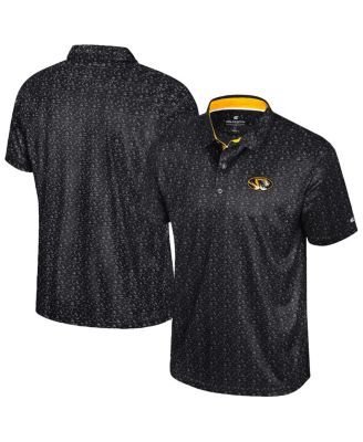 Colosseum - Men's Black Missouri Tigers Football Print Polo Shirt
