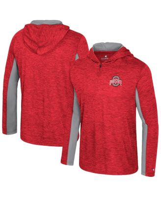 Colosseum - Men's Scarlet Ohio State Buckeyes Always Sunny Quarter-Zip Hoodie
