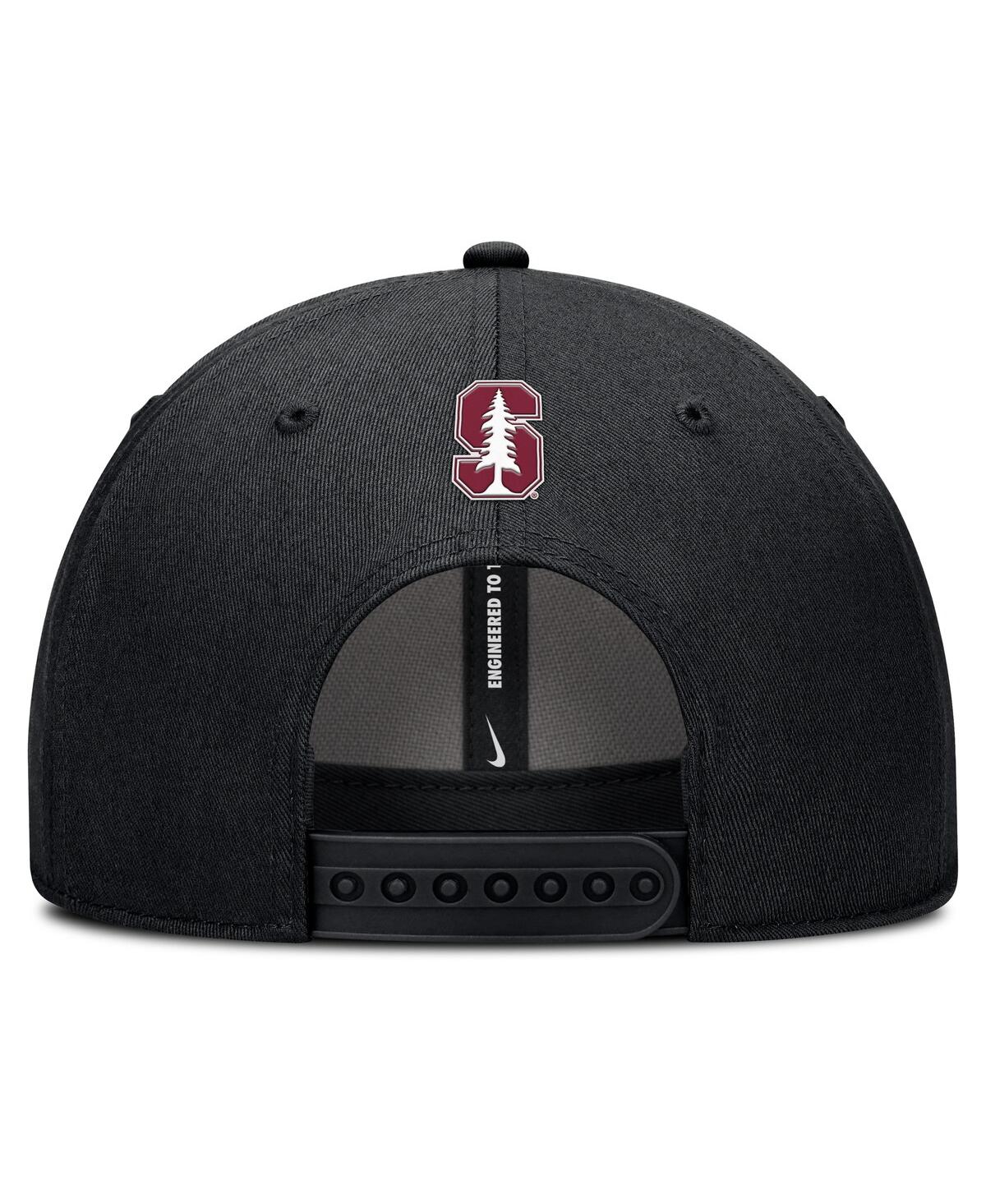 Nike Men's Black Stanford Cardinal Rise Practice Adjustable Hat In Black