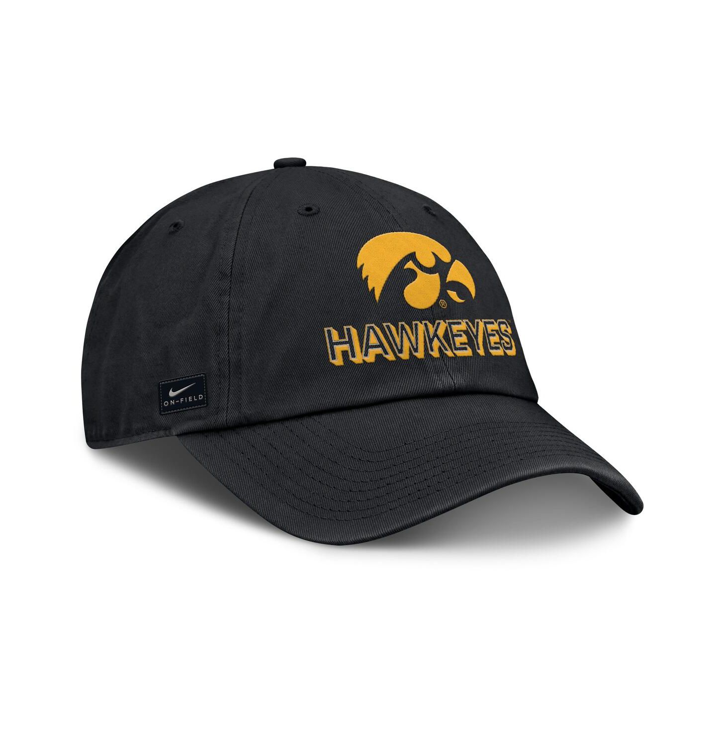 Мужская кепка Nike Black Iowa Hawkeyes 2025 On-Field Club Adjustable Hat — фото 3