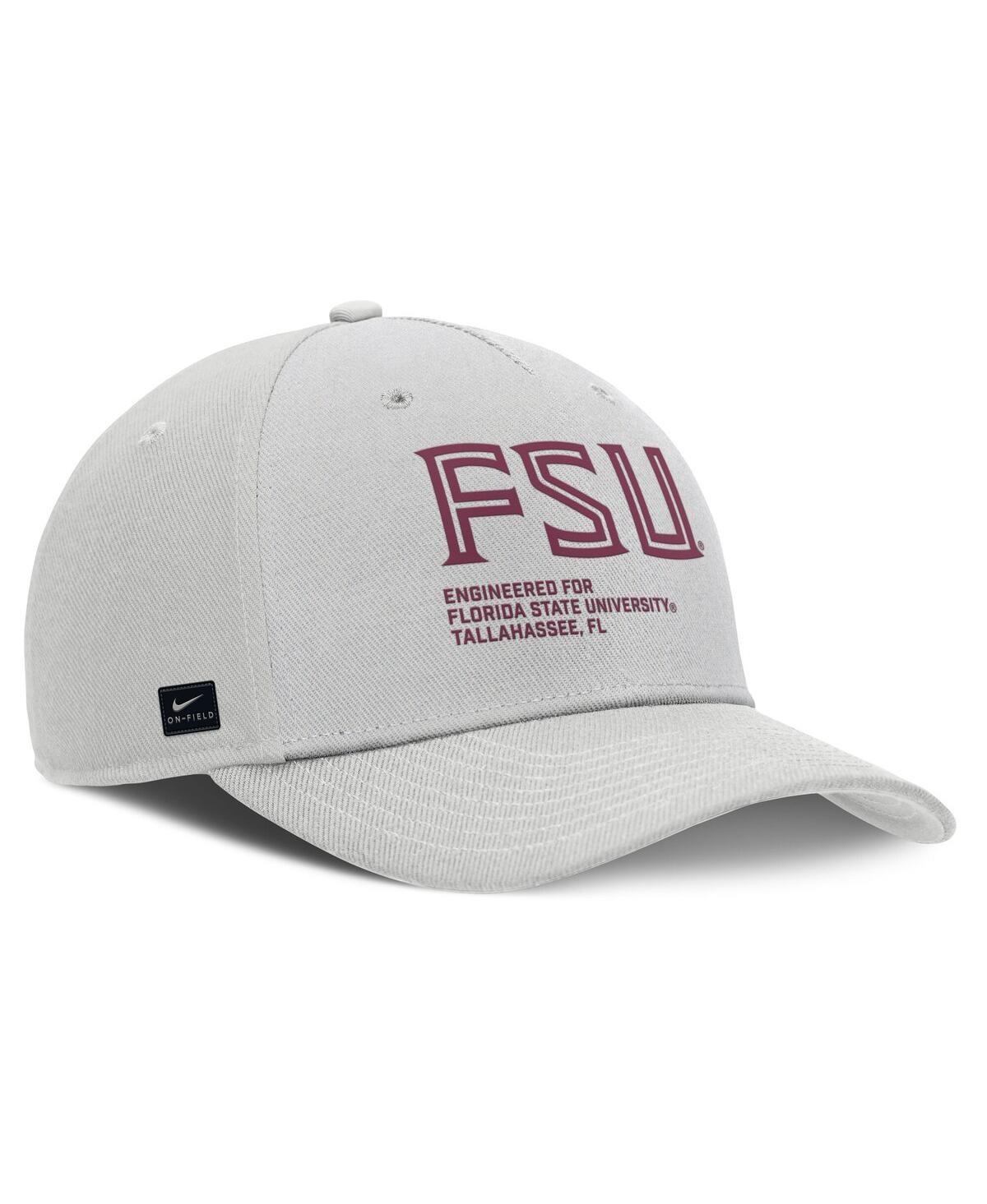 Nike Men's Gray Florida State Seminoles 2025 Sideline Dust Pinched Rise Adjustable Hat In Gray